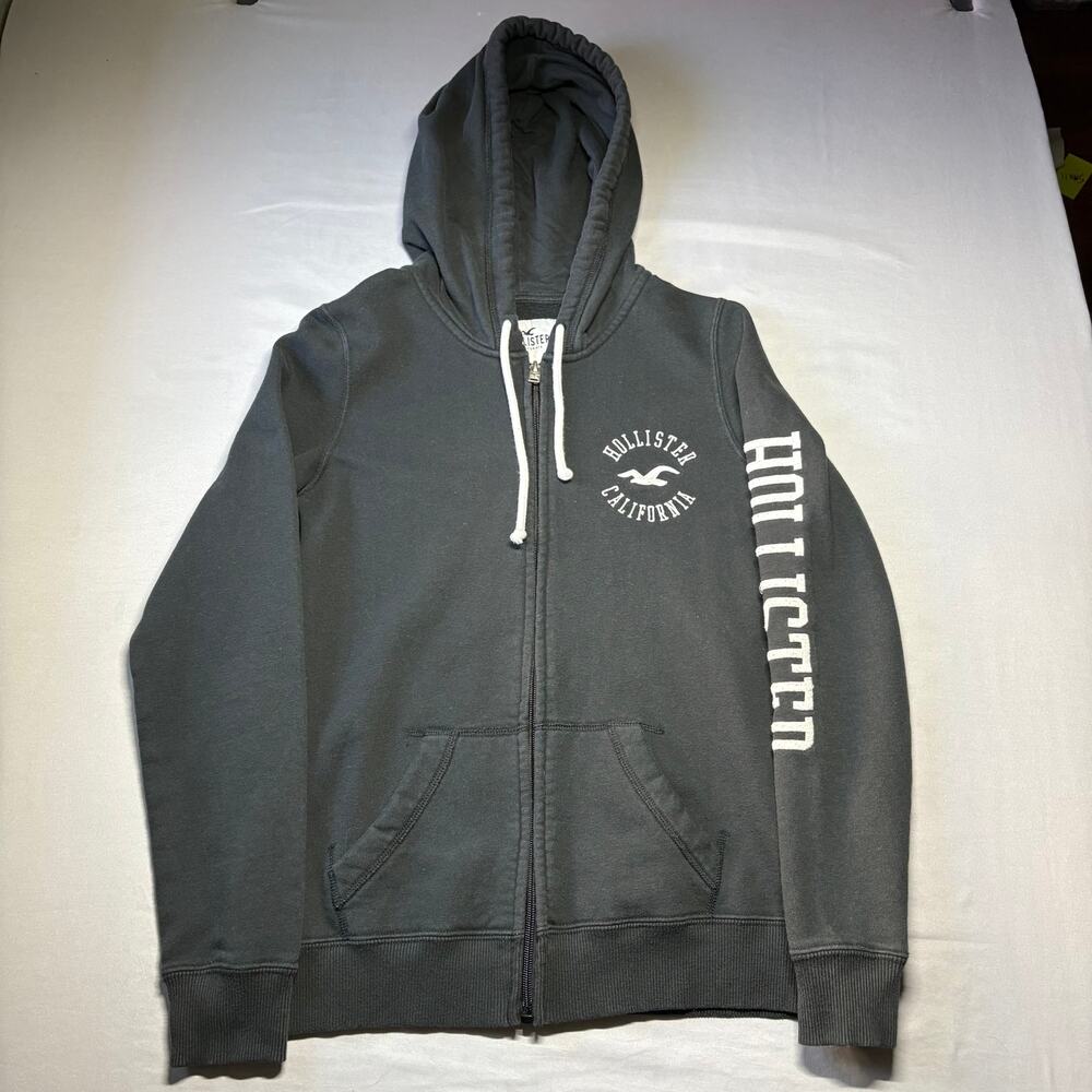 Vintage Black hollister california Full zip hoodie